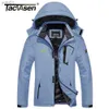 Damen Daunenparkas TACVASEN Wintermode Ski Snowboardjacke Frauen Thermofleece Wasserdichter Fisch Freizeitarbeit Regenjacke Mantel Windjacke ParkaL231012