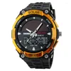 Armbandsur 2023 Solar Power Watch Skmei Brand Men Sports Watches 2 Time Zone Digital Quartz Multifunktionell utomhusklänning