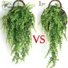 Decorative Flowers Hanging Plants Artificial Plant Vines Grass Home Decoration Wall Leaves Garland Outdoor Wedding Garden Patio Porch Decor