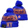 Knicks Beanies New York Los Angeles Bobble Hats Baseball Ball Caps 2023-24 Modeontwerper Bucket Hat Chunky Faux Pom Beanie Christmas Sport Geknit hoed