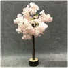 Flores decorativas Mini estilos Flor de seda artificial Adornos de cerezo Planta de simulación Árboles Mesa para decoraciones de boda en el hogar DHZS5