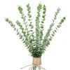 Fleurs décoratives feuilles d'eucalyptus artificielles fausses plantes de branche de feuille verte pour la fête de mariage jardin extérieur maison décoration de table couronne