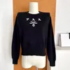 Women PD Designer Sweters krótka litera nadrukowana szczupła długie rękawowe pullover damskie bluzka bluzka