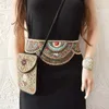 Necklace Earrings Set Trending Tibetan Ethnic Waistband Bracelet Shoulder Bag Bohemian Colorful Beads Elastic Belt Bracelets Leather Body