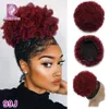 Perucas de renda racily cabelo afro puff cordão rabo de cavalo cabelo humano brasileiro curto encaracolado cordão rabo de cavalo afro puff bun chignon acessórios 231012