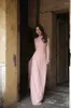 Ubranie etniczne Pink Aodai Vietnam Cheongsam sukienka Wietnamska tradycyjnie długie rękawy