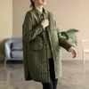 Trenchs pour femmes Manteaux d'hiver Veste matelassée Casual Loose Dames Vintage Chaud Coton Rembourré Parka Longue Chemise Manteau Harajuku Femmes Vêtements