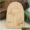 Schilderbenodigdheden Schilderbenodigdheden Fairy Garden Door Mti Designs Mini Houten Deuren Diy Craft Kit Blank Onvoltooide Miniatuur Home Gard Dh1Vp