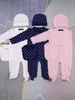 Småbarn spädbarn romper babykläder set pojkar flickor full ärm bomull mjuk jumpsuits rompers hatt haklapp 3 st/set suit012