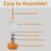 1pc Real Fire Huge Pumpkin Alcohol Lantern Light, Indoor Fire Pit Mini Alcohol Lantern, Fireplace Glass Table Accessory, Personal Fireplace, Indoor & Outdoor Camping