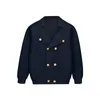 Cardigan Chegada Cardigans De Malha Para Meninos Inglaterra Estilo Duplo Breasted Casacos Primavera Outono Azul Marinho Adolescente Uniforme Meninas Camisola 231012