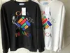 Men's Hoodies Sweatshirts Y2k Casablanca Tennis Sweatshirt Men's Multi Color Printed Club Hoodie Casablanca Sports Long Sleeve Clothing x1012