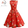 Urban Sexy sukienki s3xl Christma Floral Print Slim Vintage Casual Sleveless Elegancka Midi Party Vestidos Share 231011