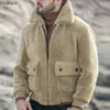 Men's Jackets Warm Coat Faux Fur Winter Casual Loose Double sided Plush Hoodie Fluffy Fleece Jacket Hoodies Outerwear M 3XL 231012