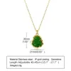 Anhänger Halsketten Exquisite Buddha Grün Stein Simulierte Jade Amulett Maitreya Halskette Schmuck Für Frauen 2022288v