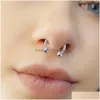 10Pcs / Set Chirurgical En Acier Inoxydable Circar Barbells Fer À Cheval 16G 4Mm Boule Lèvre Anneau Nez Septum Anneaux Corps Piercing Bijoux Dhgarden Otumm