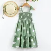 Flickaklänningar 2023 Korea Style Girl Girls Dots Dress Fashion Cotton Summer Kids kläder 2-7 år