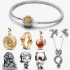 Nouveaux bracelets de créateurs pour femmes bijoux bricolage fit bracelet Pandora boucle d'oreille Thrones House of the Dragon Crown Ring mode Halloween Party Charm collier avec boîte