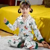 Pajamas Childrens Kids Pyjamas Silk Satin Tops Pant Autumn Winter Long Sleeve Sleepwear Nightwear Girls Boys Pajama Sets Teen Pajamas 231012