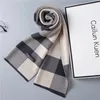 Scarves Classical Men'S Winter Plaid Scarf Warm 100% Pure Wool Neck Scarves Soft Cashmere Scarves British Style Man Business Scarf 231011