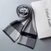 Scarves Classical Men'S Winter Plaid Scarf Warm 100% Pure Wool Neck Scarves Soft Cashmere Scarves British Style Man Business Scarf 231011