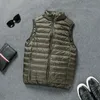 Mens Down Parkas Autumn Winter Advanced Light and Thin Jacket Vest Liner Stand Collar Kort sektion för att hålla varmen 231012