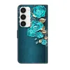 Capas carteira de flores para Samsung S23 FE Ultra S22 Plus S21 A14 A34 A54 A34 A33 A23 A32 A12 A13 Capas de couro PU Borboleta Animal Rose Titular Slot para cartão de identificação Flip Cover Bolsa