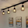 Plafoniere Lampada da binario a LED industriale vintage Lampada da binario a binario con lampadina E27 Lampada a binario a soffitto a LED per arredamento negozio di abbigliamento Q231012