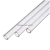 Canudos bebendo Clear Glass St 2008Mm Reutilizável Reto Bent Beber Sts com escova Eco amigável para smoothies Home Garden Kitchen, D Dhhlj