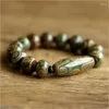 Strang Tibet Stil Drei-Augen-Perlen Hand Neun Armband Natürlicher Alter Achat