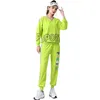 Ny Hip Hop Square Dance Suit Sports Casual Fitness Ghost Shuffle Dance Performance Two Piece Dance Suit