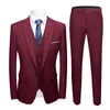 Herrenanzüge, Herren-Blazer-Set, Hochzeit, 3-teilig, elegant, 2-Anzug, luxuriös, vollständiger Mantel, Hose, Design, neueste Weste, Business, 2023, Slim-Fit-Jackenhose