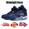 Midnight Navy 5 5s Mens Basketball Shoes Aqua Off Noir Sail Light Brown Racer Blue Raging Bull Georgetown A Ma Maniere Black Men Trainers Sneakers