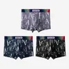 4 paires de sous-vêtements pour hommes en soie glacée grande taille été respirant boxers à séchage rapide adulte sexy taille moyenne boxer tête homme