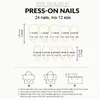 Faux ongles 24 pièces/ensemble ovale Faux métal effet miroir taille moyenne or argent rouge bleu couleurs Faux Ongles presse sur ongles acryliques