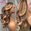 Kanten pruiken 4/27 Hoogtepunt Body Wave Pruik Kanten pruiken van echt haar Braziliaans Lichaam Golvend 13*1 T-deel Transparant kanten deel Pruik Voorgeplukt Voor Dames 231012