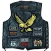 Men's Vests 2023 Motorcycle Jacket Men Leather Vest Fashion Embroidered Sleeveless Racing Car Biker Four Seasons Punk for 231011