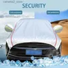 Capas de carro Universal Snow Cover Half Car Cover Hail Sun Rain Indoor Outdoor Protection Cover para SUV Sedan Dustproof Snowproof Sun Shades Q231012