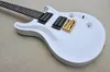 Factory Custom White Electric Guitar met Maple Top, Ebony Fletboard, Abalone Fret Inlay, HH Pickups, CA