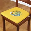 Custom Embroidered Tree U Shape Seat Cushion Non-slip Waterproof Linen Dining Office Chair Pads with Zipper