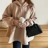 Women's Jackets Thickened 2023 Autumn Winter Hazzy's Golf Loose Relaxed Hooded Sweater Casual Warm Thick Coat Pullover Women Clothing 231011