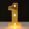 Decoração de festa 6 polegadas acender letras de néon LED luzes 26 inglês alfabeto dourado luzes noturnas sinal para festa de aniversário de casamento decoração de bar em casa 231012