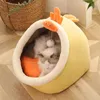 Cat Beds Furniture Sweet Cat Bed Warm Pet Basket Cozy Kitten Lounger Cushion Cat House Tent Very Soft Small Dog Mat Bag For Washable Cave Cats Beds 231011