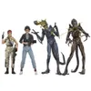 Mascot kostymer utlänningar vs rovdjurserie privat lt.ellen ripley bomberjacka xenomorph krigare strid skadade actionfigur modell dollleksaker