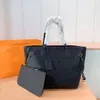 Luxurys Donna Borsa shopping calda Borsa Borsa Tote Pelle di alta qualità Spalla moda Fodera blu Borsa composita seriale Pochette da donna Portafoglio donna