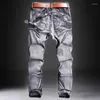 Herren Jeans Plus Größe 28-42 Männer Biker Casual Mode Baumwolle Stretch Lange Denim Hosen Gerade Hosen Straße Hip Hop Kein Gürtel