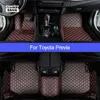 Golvmattor mattor Cuweusang bilgolvmattor för Toyota Previa R2 R3 R5 Foot Coche Accessories Auto Carpets Q231012