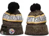 Steeler Beanies Pittsburgh Bobble Hats Beyzbol Top Kapakları 2023-24 Moda Tasarımcı Kova Şapka Şapkalı Örgü Sahte Pom Beanie Noel Spor Örgü Şapkası