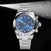 Męski zegarek mechaniczny z składaną klamrą i wodoodpornym Stopwatch Watch Montre de Luxe 40 mm składana klamra Złota Luksusowa męska ramka ceramiczna automatyczna Dhgate