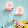 Lampada da parete Luci moderne per la cameretta dei ragazzi Camera da letto delle ragazze Comodino Cartoon Cute Sconce Rosa Blu Bambino